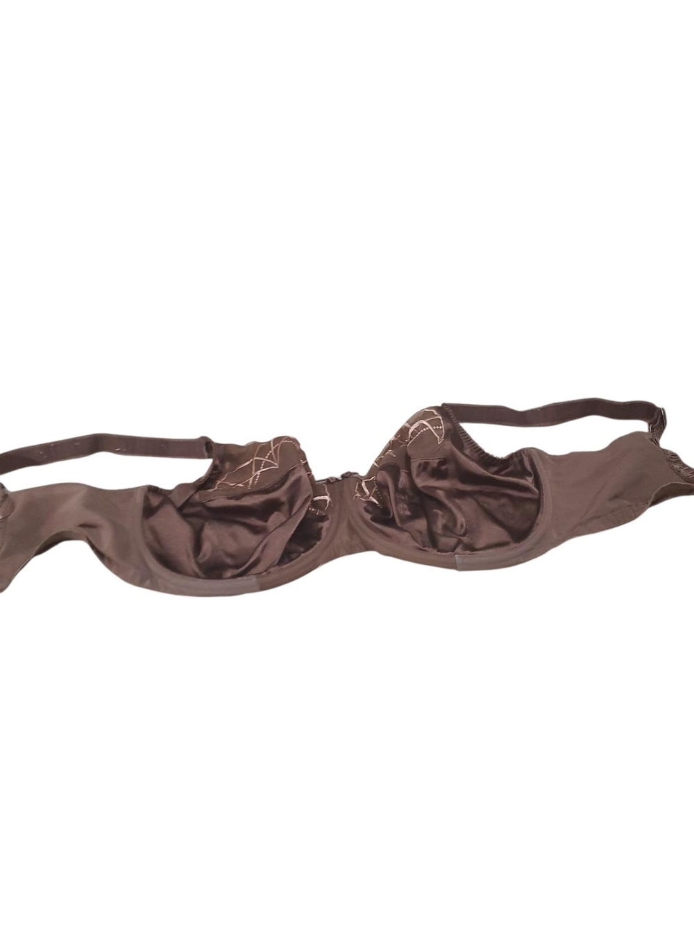 Elomi Brown Embroidered Underwire Bra US 36K UK 36H